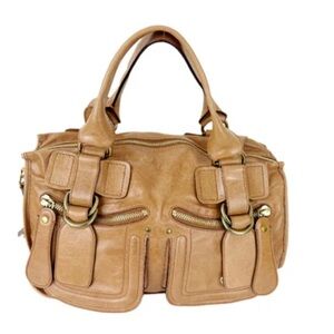 Chloé Bay two pocket Tote Camel